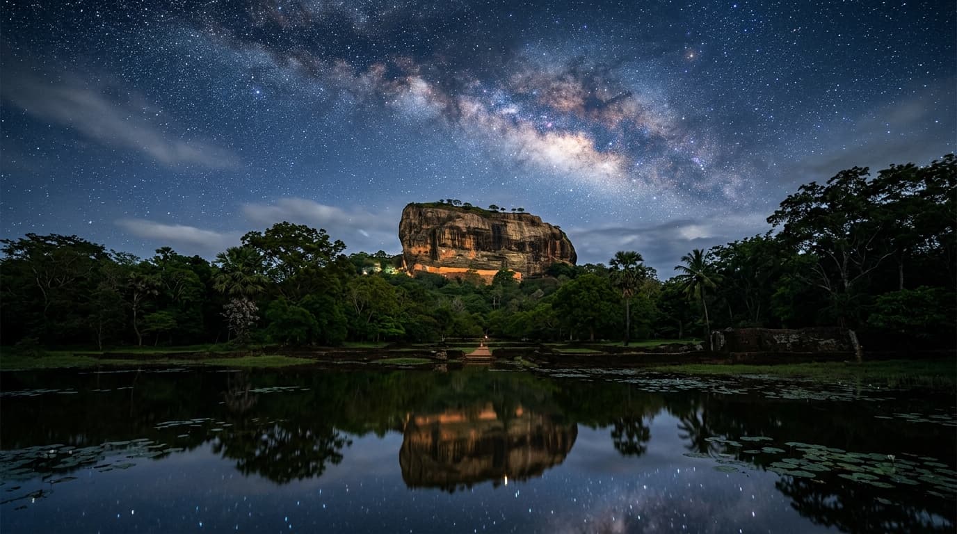 Sigiriya beneath the stars